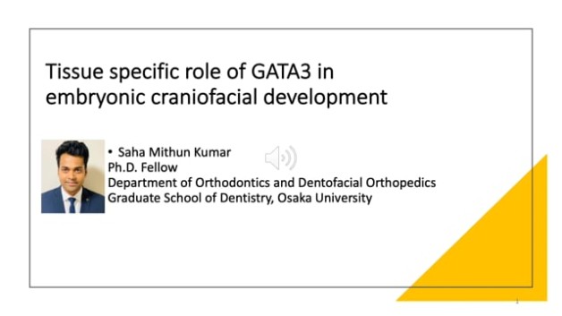 【O-39】顎顔面形成におけるGATA3の組織特異的役割